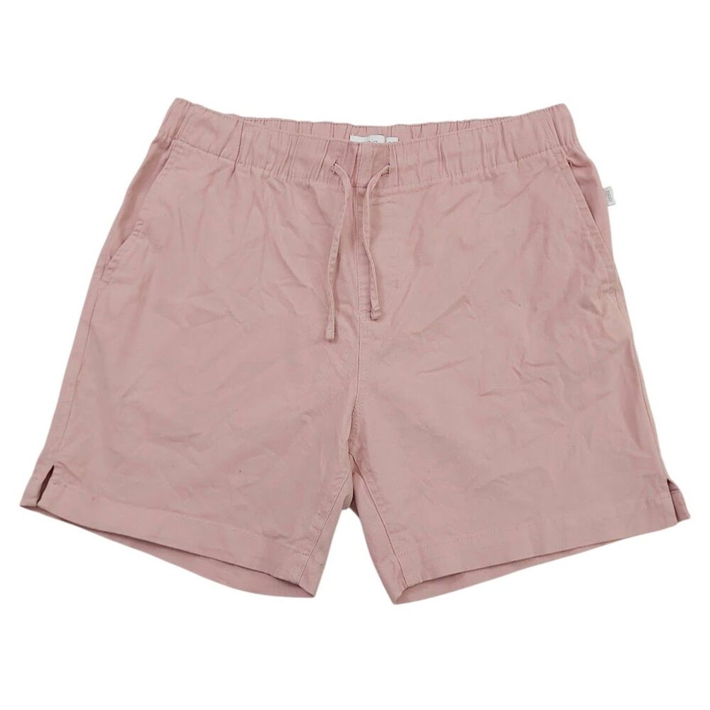 Onia Mens Medium Dusty Pink Cotton Stretch Drawstring Shorts Coastal Beach